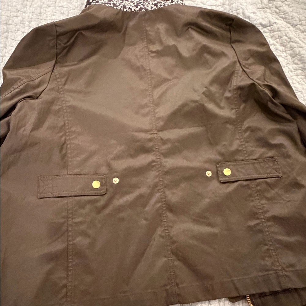 J. Crew Brown Barn Coat with Gold Buttons, Large Tall. Worn only a few times. - Picture 5 of 7